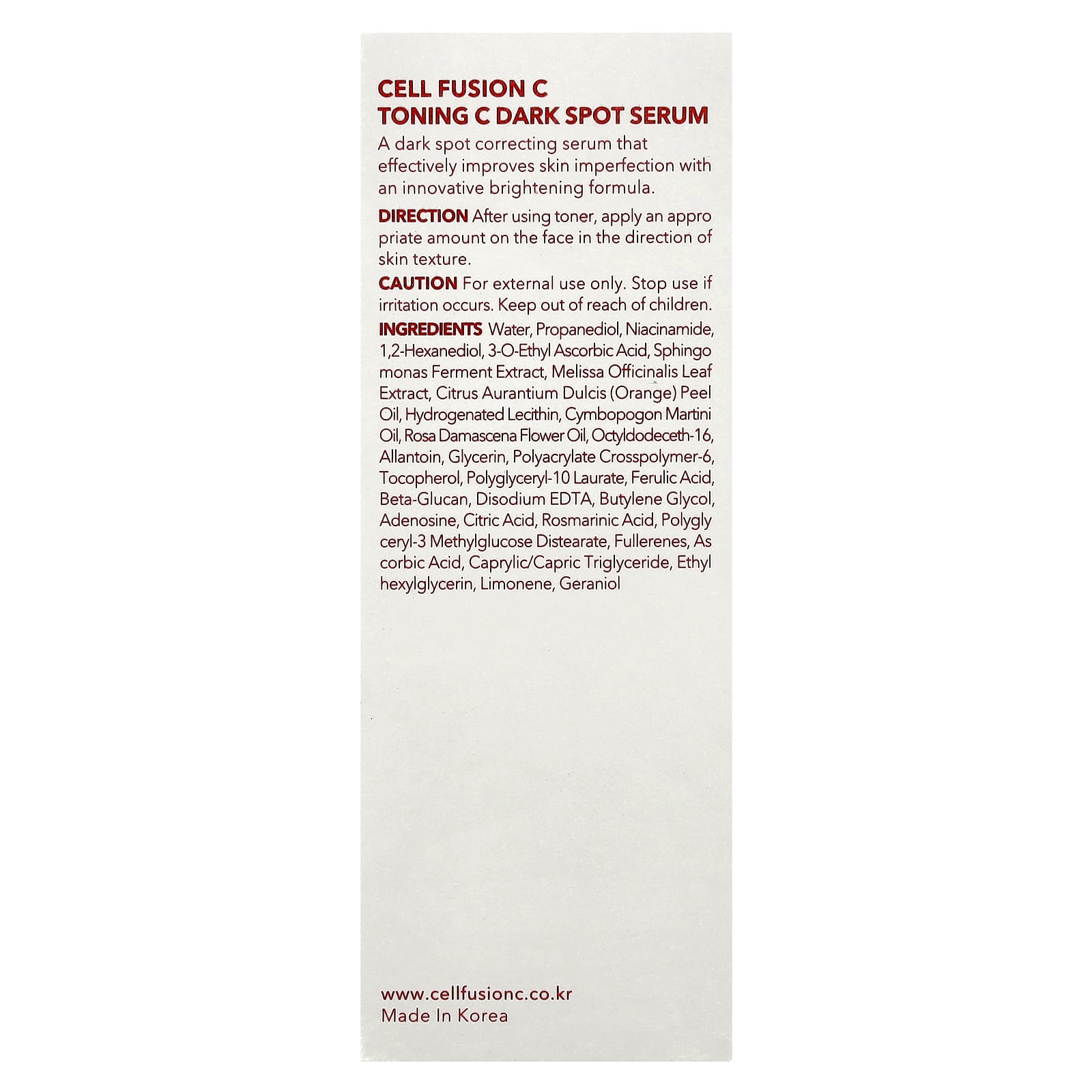 Cell Fusion C Toning C Dark Spot Serum, 30 ml (1.01 fl oz) - view 3